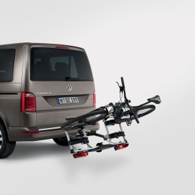 Porte-vélos sur attelage 2 vélos avec grand angle de rabattement