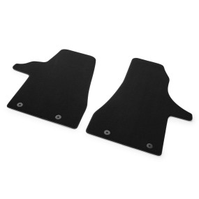 Tapis de sol textiles avant, noir, haut de gamme