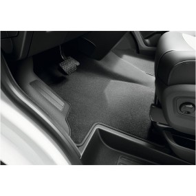 Jeu de 2 tapis textile noir, avant pour la gamme T6 (Transporter à Mutivan