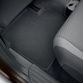 Jeu de 2 tapis textile noir, arrière Amarok